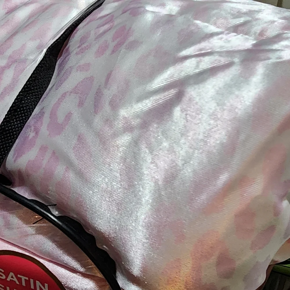 Juicy Couture Pink and Silver Satin Comforter Set - Queen